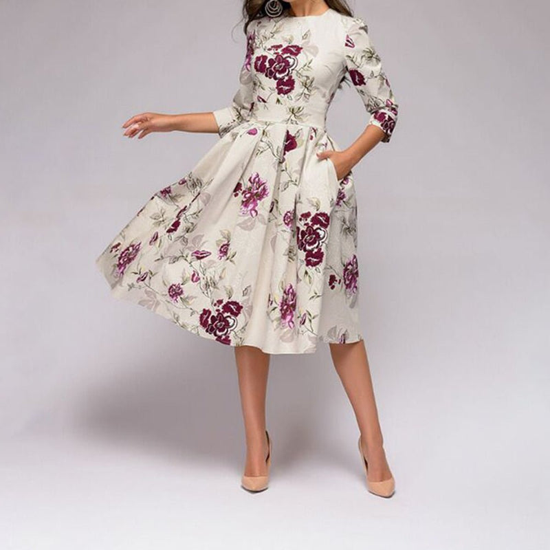 Women’s Floral Dress | Soft & Lightweight Fit | Ideal for Daytime Events & Evening Wear