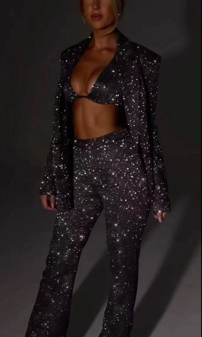 Women's Glitter Blazer Set | Glamorous, Stylish & Elegant