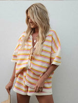 Women's Knitted Set with Stripes | Light, Comfortable & Soft