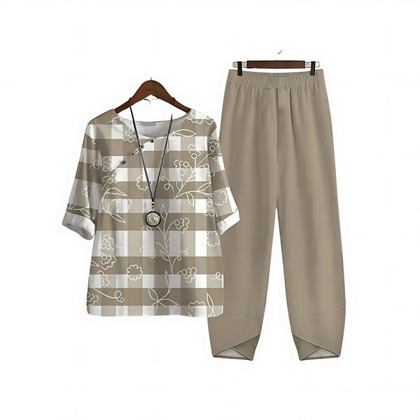 Women's Printed Blouse and Trouser Set | Comfortable Fit | Versatile Day-to-Night Wear
