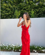 Women's Ruffle Maxi Dress – Elegant Day-to-Evening Style