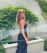 Women's Ruffle Maxi Dress – Elegant Day-to-Evening Style
