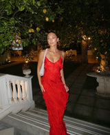 Women's Ruffle Maxi Dress – Elegant Day-to-Evening Style