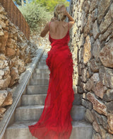 Women's Ruffle Maxi Dress – Elegant Day-to-Evening Style
