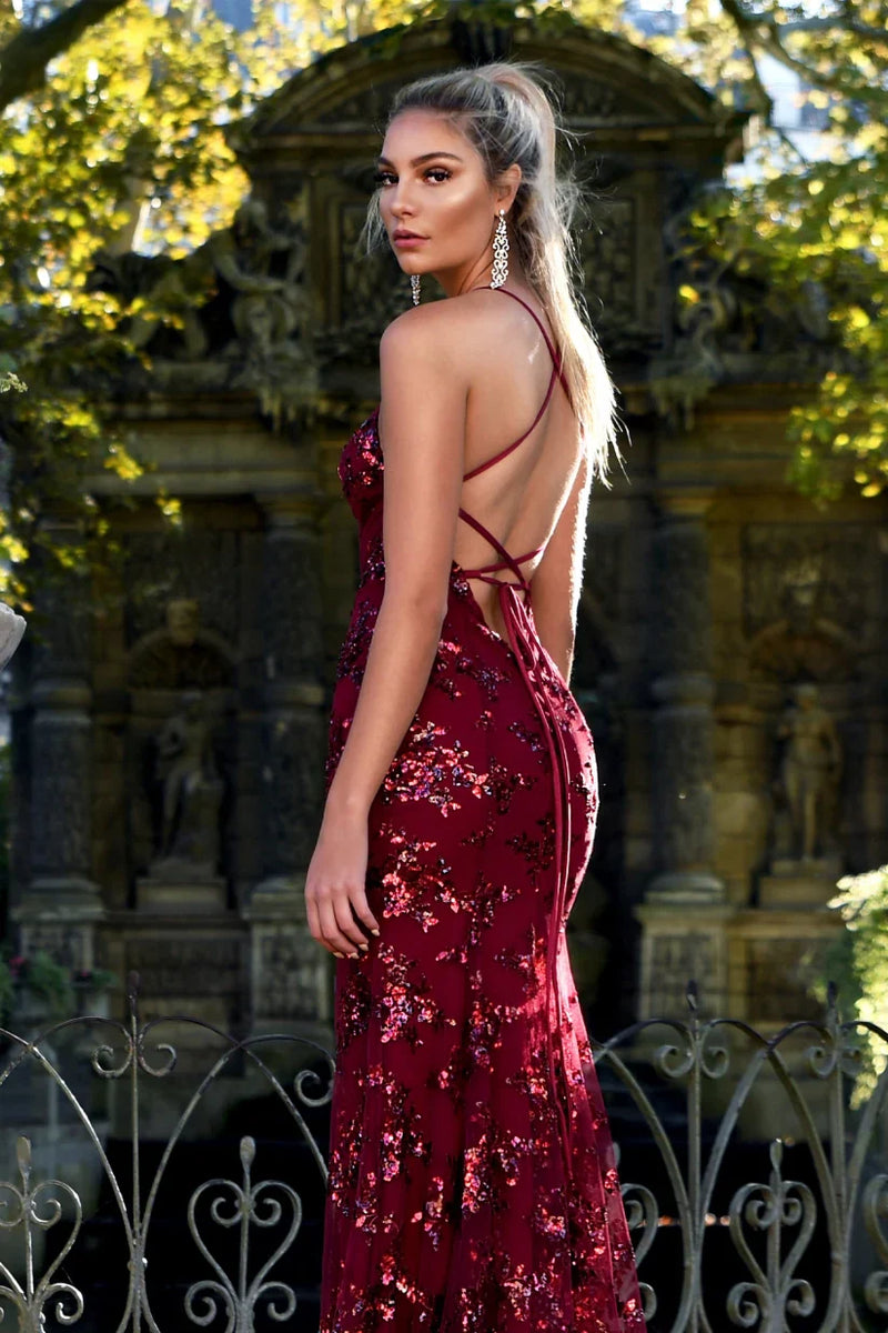 Women's Sequin Maxi Dress – Elegant, Fitted & Floor-Length Gown for Formal Events