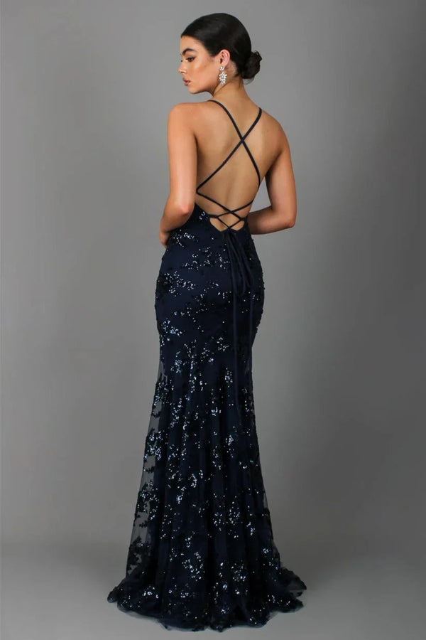 Women's Sequin Maxi Dress – Elegant, Fitted & Floor-Length Gown for Formal Events