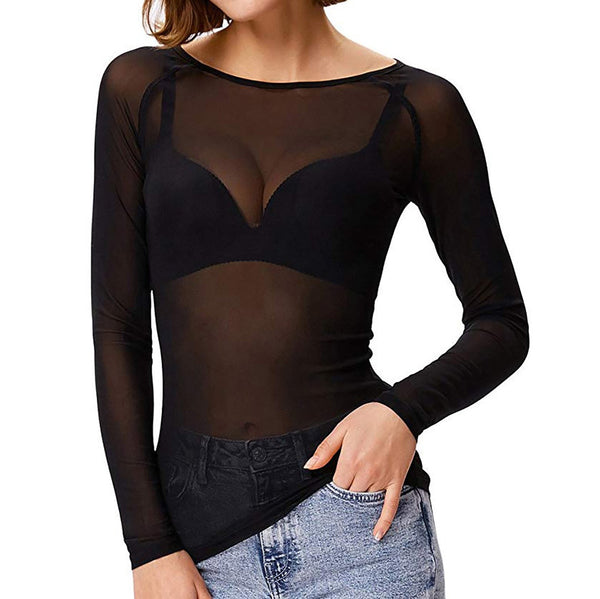 Women’s Sheer Mesh Top | Elegant Fit & Soft Feel