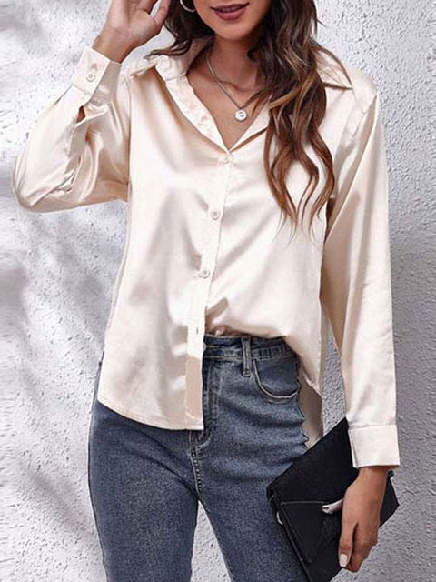 Women’s Silk Long Sleeve Blouse | Refined Fit for Work & Events