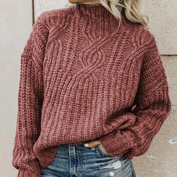 Women’s Soft Knit Sweater – Elegant Crew Neck Jumper for Layering & Everyday Wear