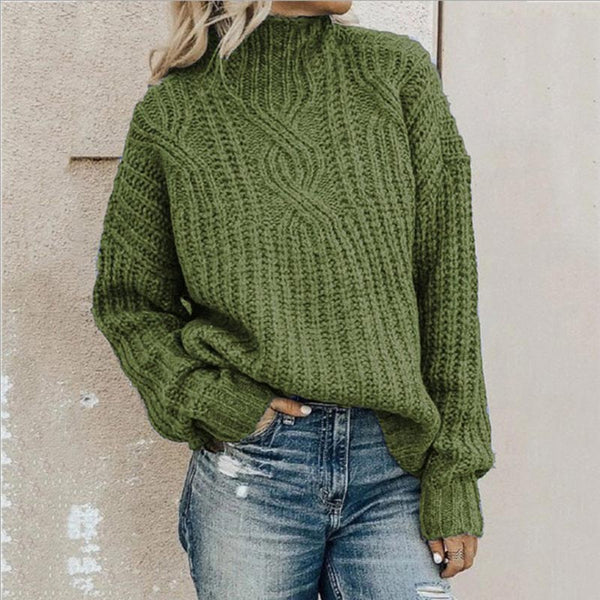 Women’s Soft Knit Sweater – Elegant Crew Neck Jumper for Layering & Everyday Wear