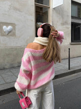 Women's Striped Sweater | Casual & Comfortable Fit | Soft Knitted Fabric