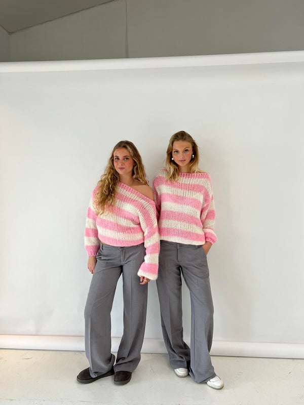Women's Striped Sweater | Casual & Comfortable Fit | Soft Knitted Fabric