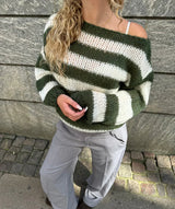 Women's Striped Sweater | Casual & Comfortable Fit | Soft Knitted Fabric