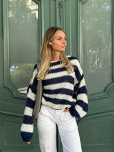 Women's Striped Sweater | Casual & Comfortable Fit | Soft Knitted Fabric