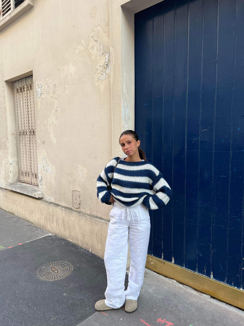 Women's Striped Sweater | Casual & Comfortable Fit | Soft Knitted Fabric