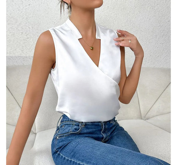 Women’s Summer Blouse | Sleeveless Top with V-Neck | Light & Comfortable Fit