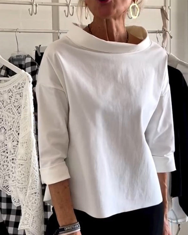 Women’s Top with High Neck – Perfect for Day or Evening Wear