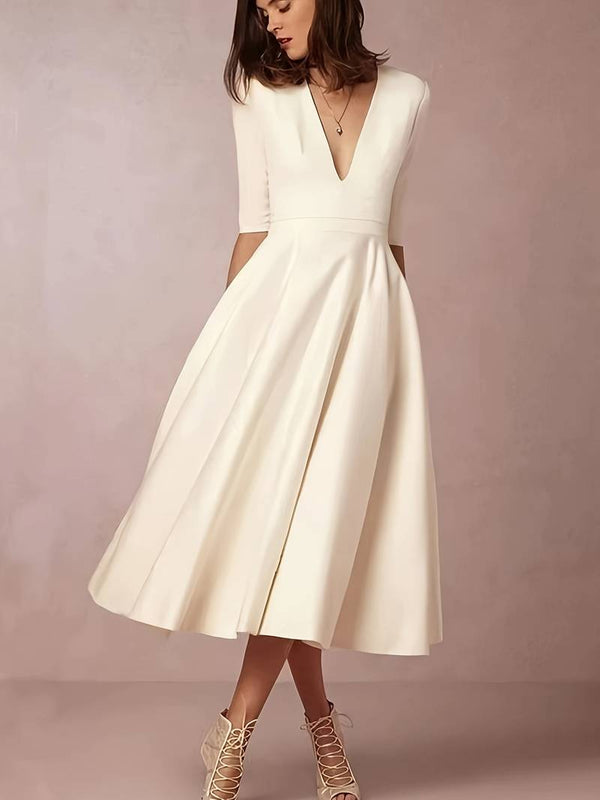 Women's V-Neck Wedding Guest Dress – Stylish, Flattering & Comfortable for Summer Events