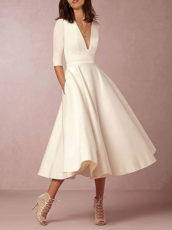 Women's V-Neck Wedding Guest Dress – Stylish, Flattering & Comfortable for Summer Events