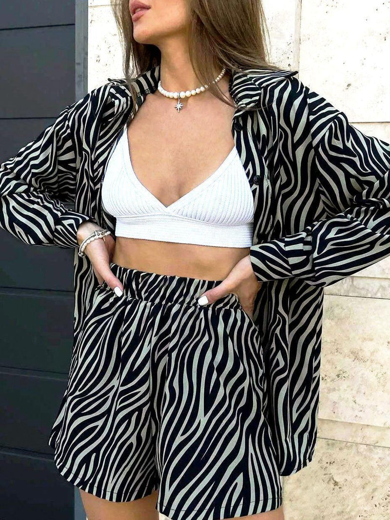Women's Zebra Two-Piece Set | Bold, Comfortable & Stylish