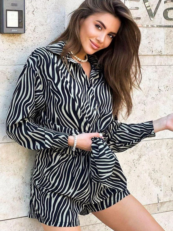 Women's Zebra Two-Piece Set | Bold, Comfortable & Stylish