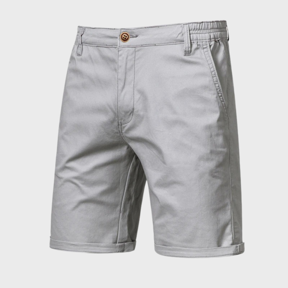 Gray shorts on a white background