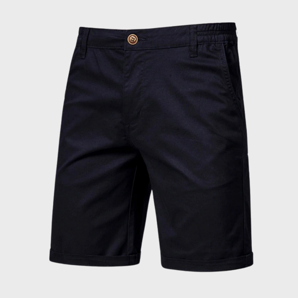 Black shorts on a light gray background