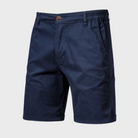 Navy blue shorts on a light gray background
